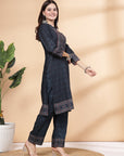 Women'S Abstract Printed A-Line Kurta And Palazzo Set