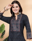 Women'S Abstract Printed A-Line Kurta And Palazzo Set