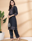 Women'S Abstract Printed A-Line Kurta And Palazzo Set