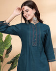 Solid A-Line Kurta And Palazzo Set