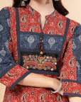 Paisley Printed A-Line Cotton Kurta