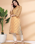 Poly Linen A-Line Kurta And Palazzo Co-Ord Set