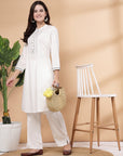 Solid A-Line Kurta And Palazzo Set