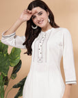 Solid A-Line Kurta And Palazzo Set