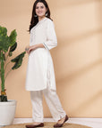 Solid A-Line Kurta And Palazzo Set