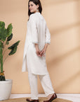 Solid A-Line Kurta And Palazzo Set