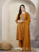 Bandhani Printed A-Line Modal Chanderi Kurta Set with Palazzo & Chiffon Dupatta