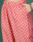 Floral Printed A-Line Kurta Set With Dupatta