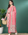 Floral Printed A-Line Kurta Set With Dupatta