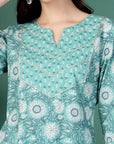 Floral Printed A-Line Kurta Set With Dupatta