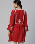 Red Embroidered Tunic