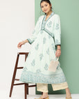 Floral Printed Sequinned Kurta