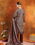 Pashmina Kani Print Kurta Set with Swarovski Yoke & Wool Dupatta