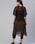 Ethnic Motifs Printed Thread Work Kaftan Kurta