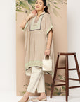 Ethnic Motifs Printed Flared Sleeves Kaftan Kurta