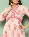 Floral Printed Sequinned Kurta