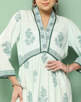 Floral Printed Sequinned Kurta