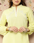 Embroidered Tunic Top In Rayon Fabric