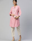 Embroidered Printed Tie Up Kurti