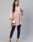 Pink Embroidered Tunic