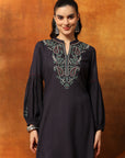 Rayon Kurti & Palazzo Co-Ord Set with Embroidered Yoke