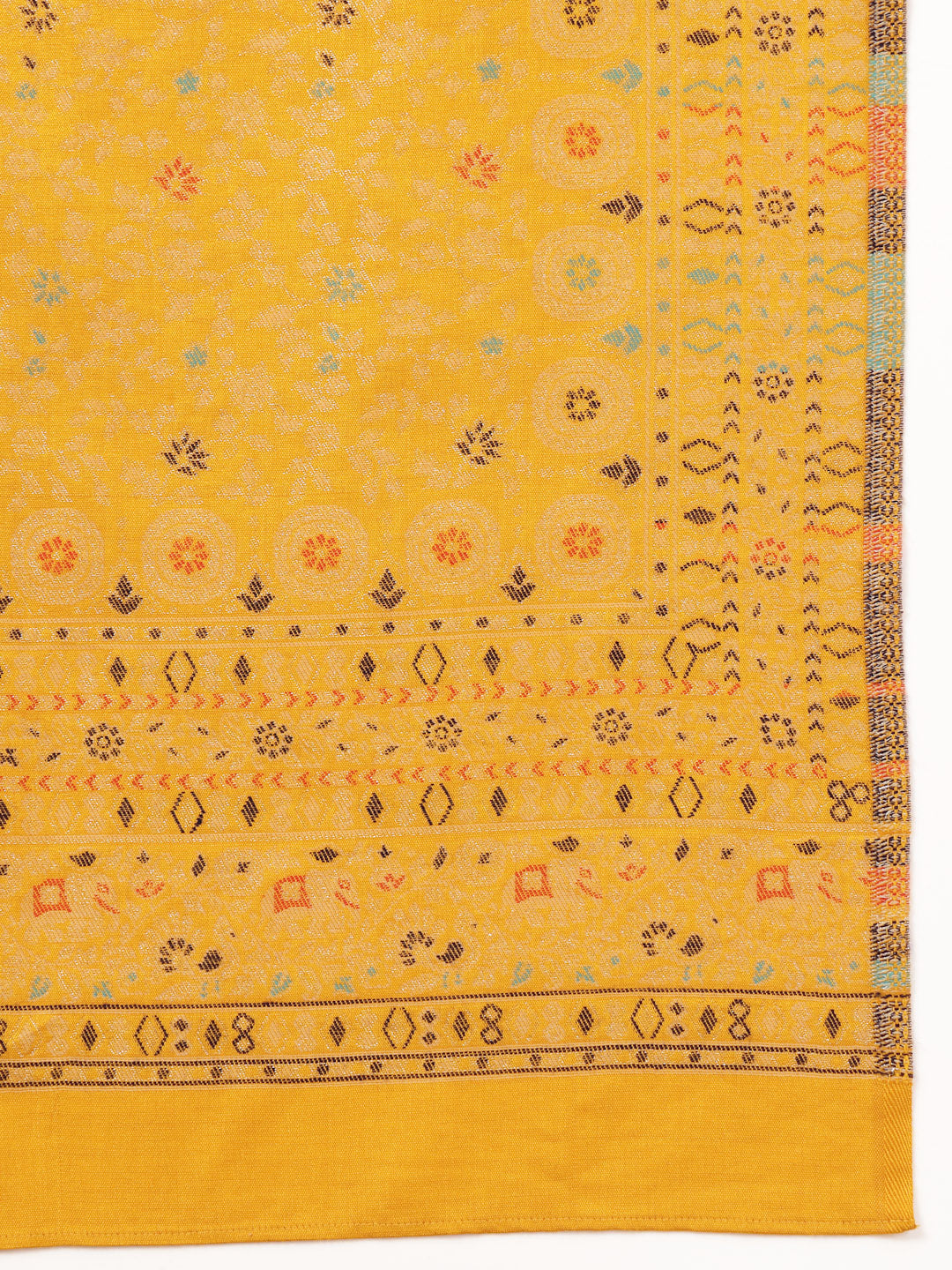 Woolen Jacquard Embroidered Kurta Set with Wool Dupatta