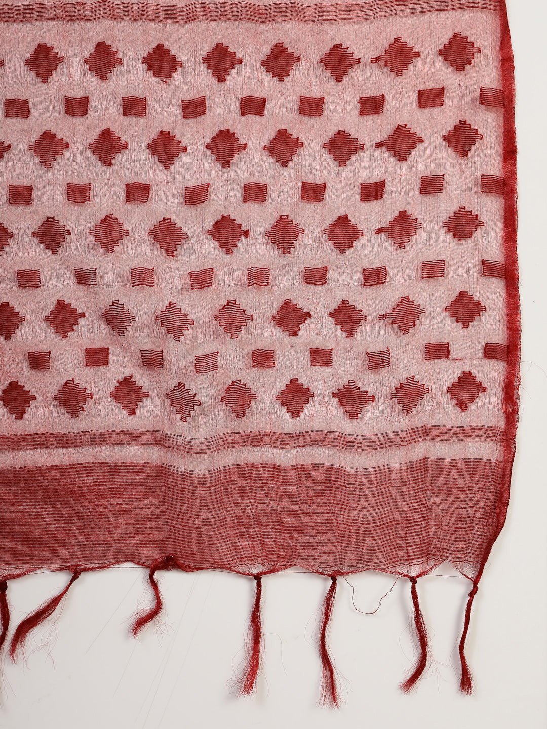 Cotton Flex Kurta Set with Embroidery, Palazzo &amp; Organza Tassel Dupatta