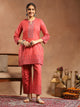 Pure Cotton Straight Kurta Set with Mirror-Embroidered Palazzo