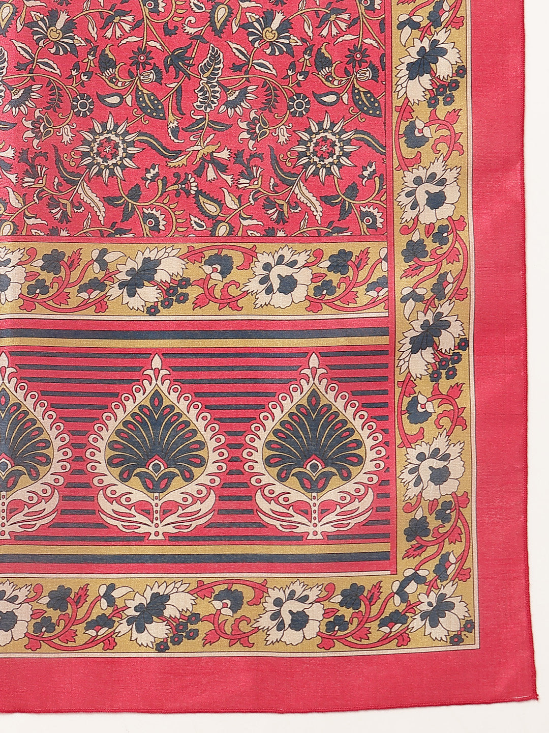 Zari-Embroidered Viscose Blend Kurta Set with Art Silk Dupatta