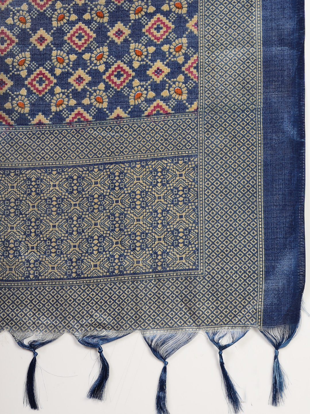 Rayon Embroidered Kurta Set with Patola Khadi Silk Dupatta