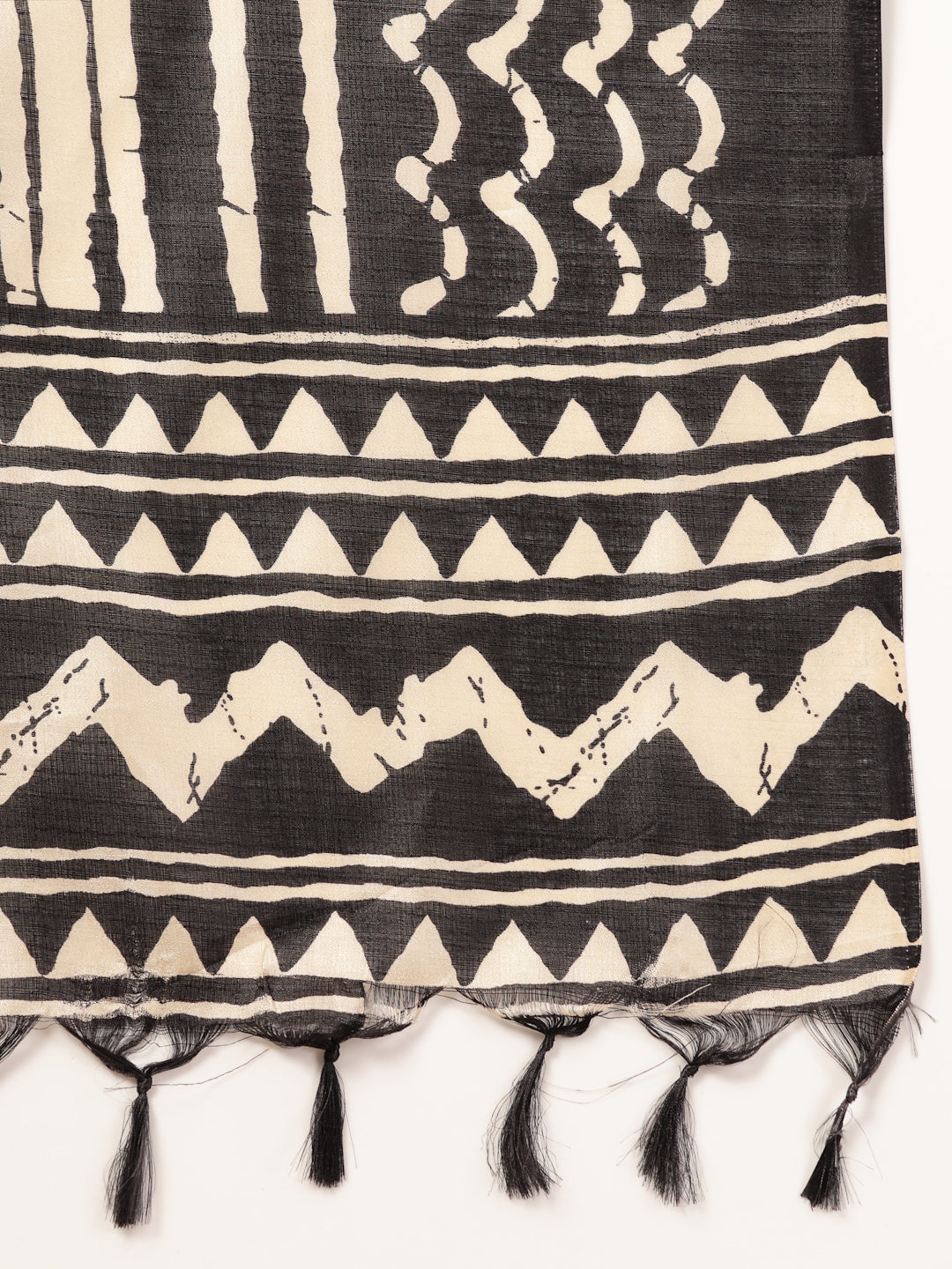 Vetican Fabric Kurta Set with Embroidered Round Neck, Palazzo &amp; Striped Silk Dupatta