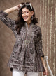 Ethnic Motif Printed Flowy A-Line Modal Chanderi Kurti