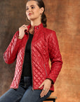 Ponzi Quilted Jacket with High Collar & Zip Closure