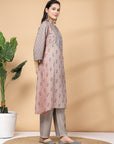 Poly Linen A-Line Kurta And Palazzo Co-Ord Set