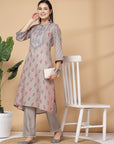 Poly Linen A-Line Kurta And Palazzo Co-Ord Set