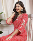 Nayam Designer Cotton Printed Embroidered Regular Fit Casual Wear Co-Ord Sets