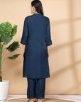 Women'S Solid A-Line Kurta And Palazzo Set