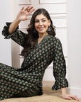 Floral Printed A-Line Kurta And Palazzo Co-Ord Set