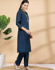 Women'S Solid A-Line Kurta And Palazzo Set