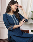 Women'S Poly Viscose Kurta And Palazzo Co-Ord Set