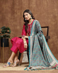 Stitch Embroidered A-Line Kurta And Palazzo Set