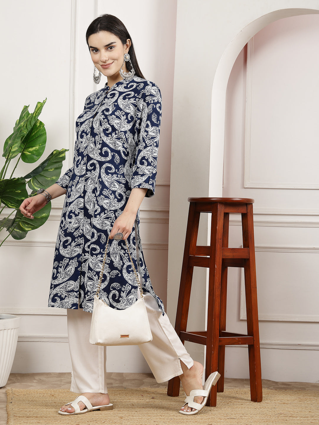 Women Printed Tunic And Palazzo Co-Ord Set