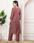 Nayam By Lakshita Women Floral Printed Pleated Kurta With Trousers