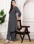 Yoke Designed Straight Kurta And Palazzo Set