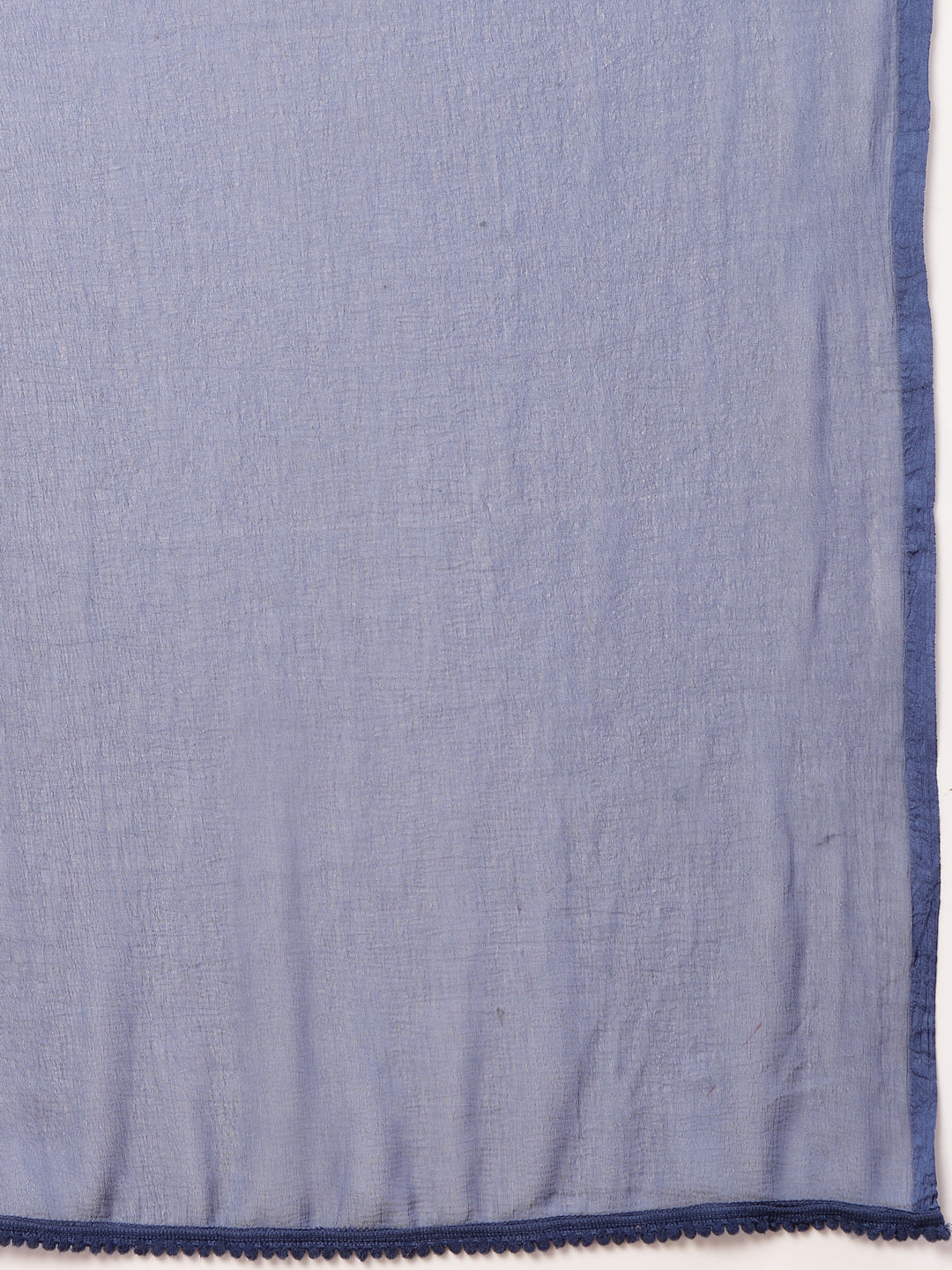 Solid A-Line Cotton Linen Kurta Set with Ari Embroidery &amp; Dupatta