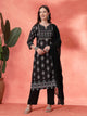Floral Printed Straight Kurta Set with Embroidery & Dupatta