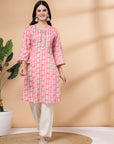 Women Abstract Printed Kurta And Palazzo Set