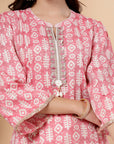 Women Abstract Printed Kurta And Palazzo Set