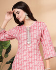 Women Abstract Printed Kurta And Palazzo Set