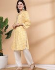 Women Abstract Printed Kurta And Palazzo Set